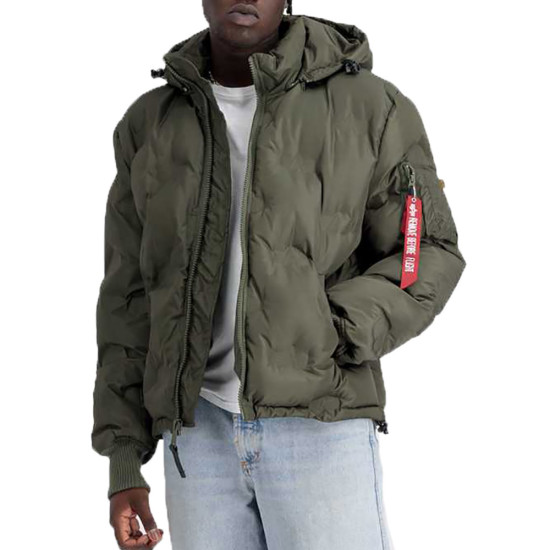 Alpha Industries Ανδρικό μπουφάν Hooded Logo Puffer